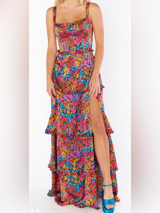 Show Me Your MuMu Dresses & Skirts - Show Me Your MuMu Floral Maxi Corset Dress in Pink Blue Orange Green